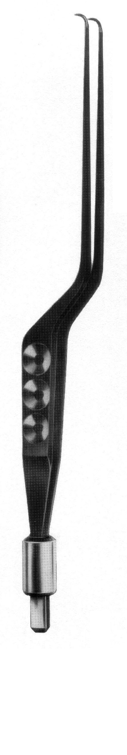 BİPOLAR PENSET BAYONET İZOLELİ EĞRİ UÇLU 20CM NO-D